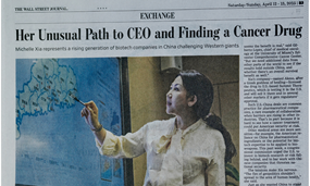 WSJ | Her Unusual Path to CEO and Finding a Cancer Drug